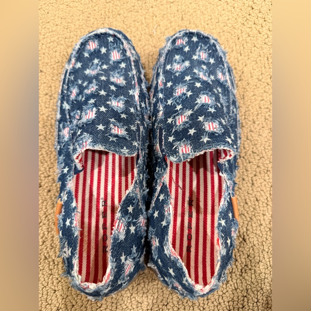 Roper Denim Star Slip-On Shoes